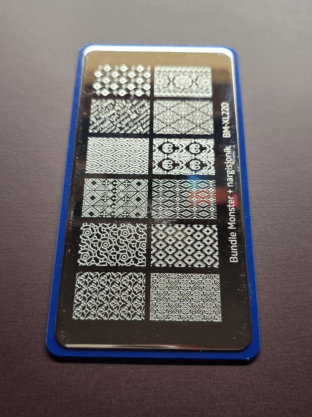 BM-XL220 Bundle Monster + Nargisjonic Maniology Art Collab Nail Stamp Plate HTF