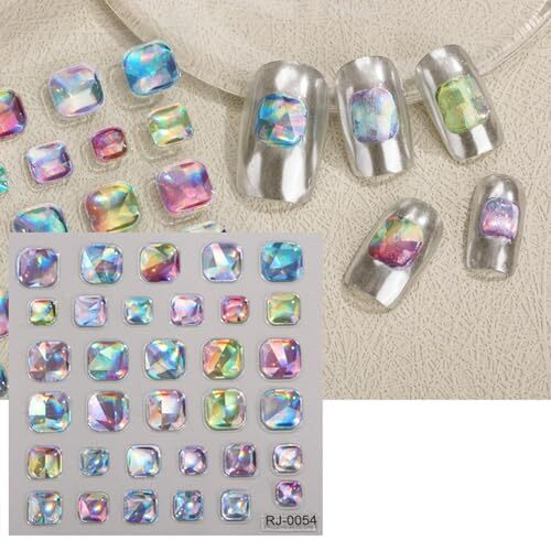 5D Gem Nail Art Sticker Decals Nail Art Rhinestone Self Adhesive Crystal Style2