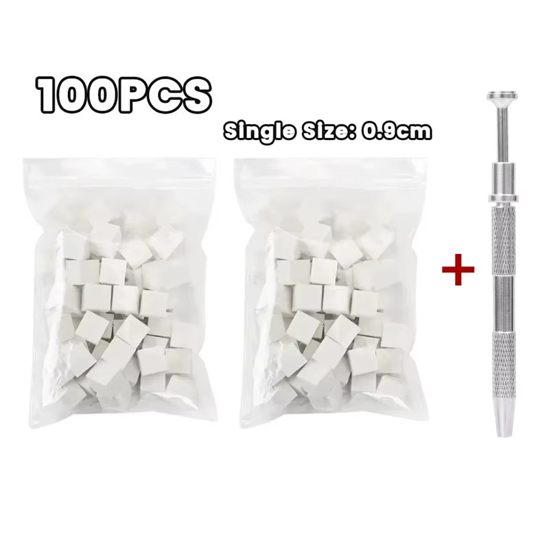 Mini Square Nail Art Sponge with 4 Claws Nail Sponge Metal Grabber Set Multipurp