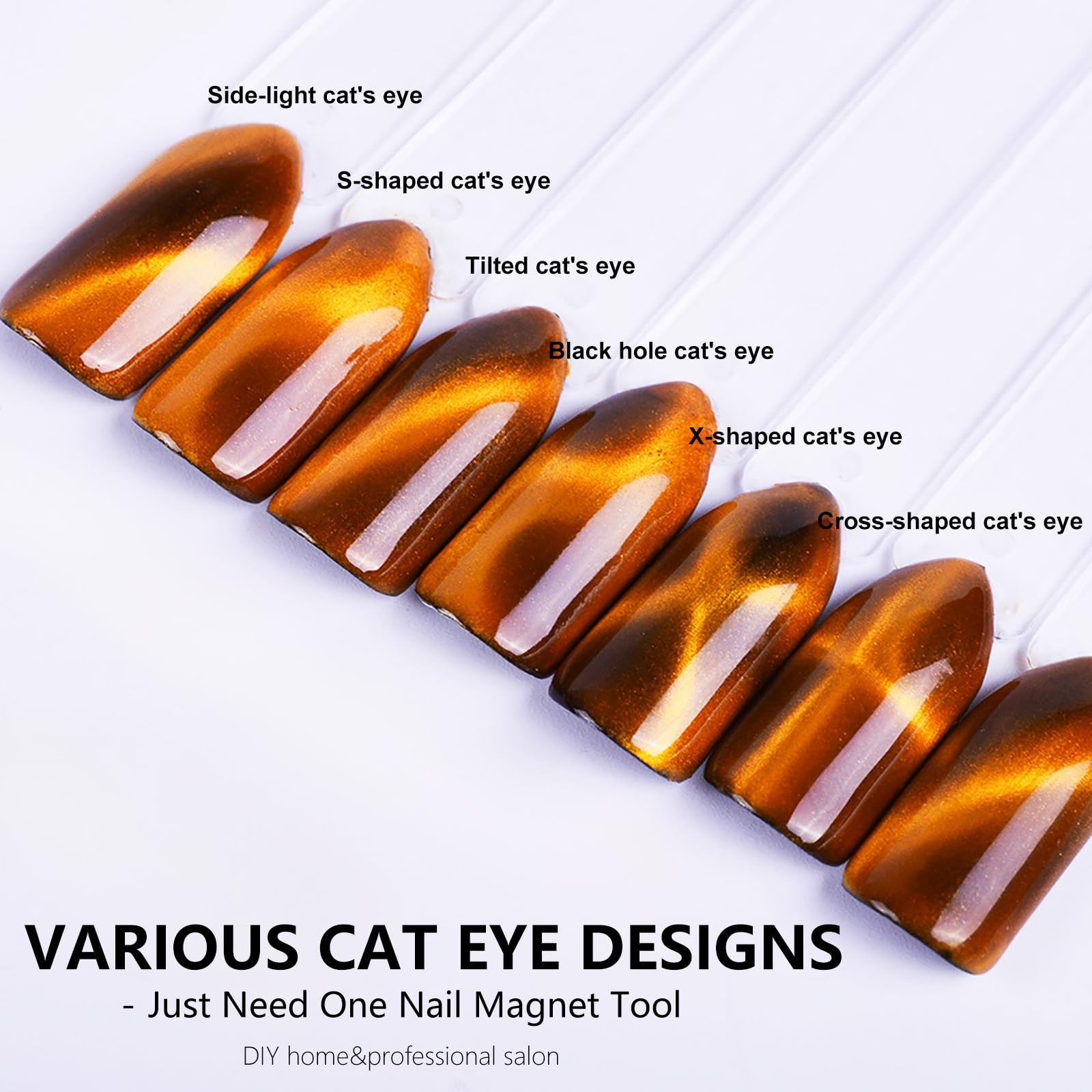 6Pcs Cat Eye Nail Magnet Stick, Double Head Cateye Magnet for Nails, Cat Eye …