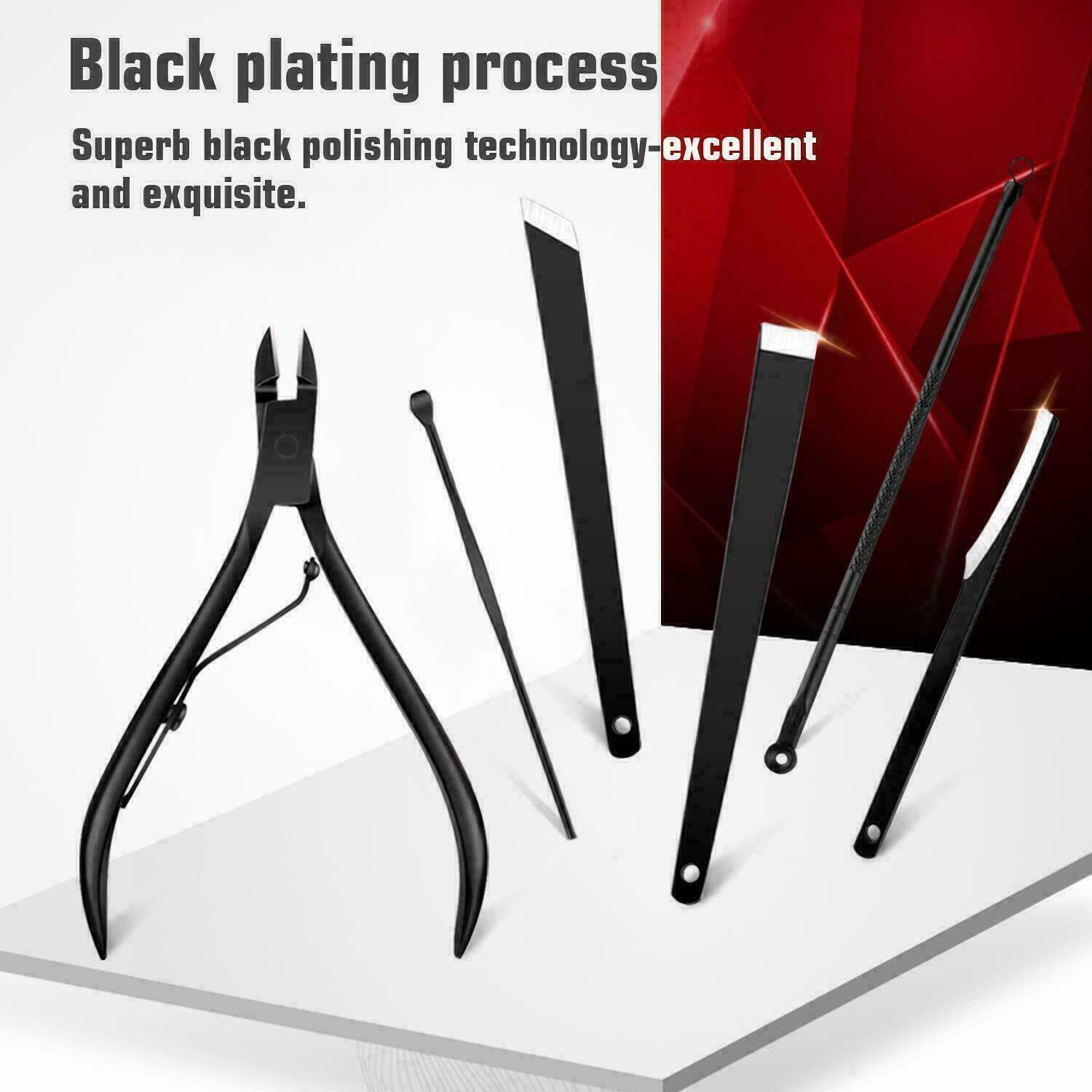Men Women Manicure Pedicure Set Finger Toe Nail Clippers Scissors Grooming Kit