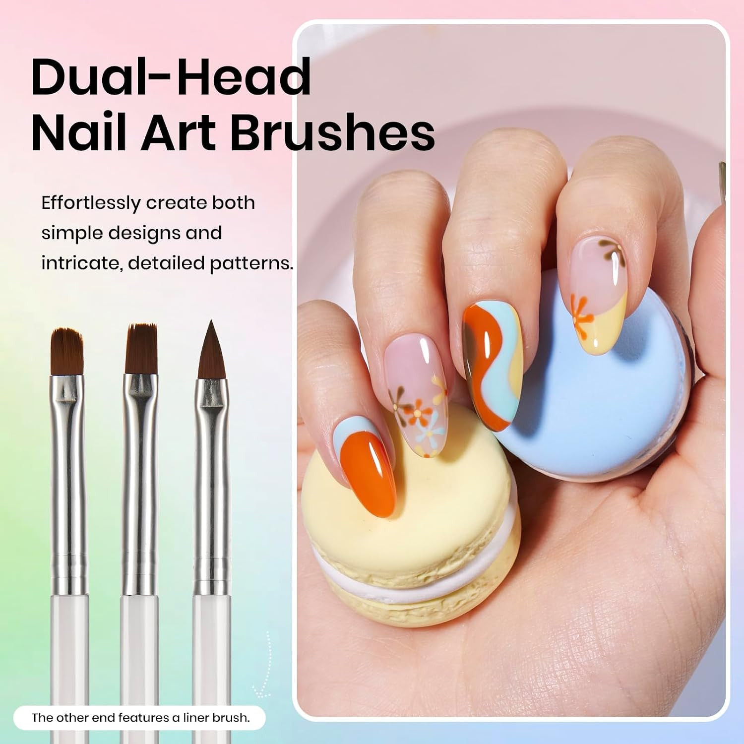 Beetles 31Pcs Nail Art Brushes, Dotting Tools, Nail Art Pens, Dust Brush, Stripi