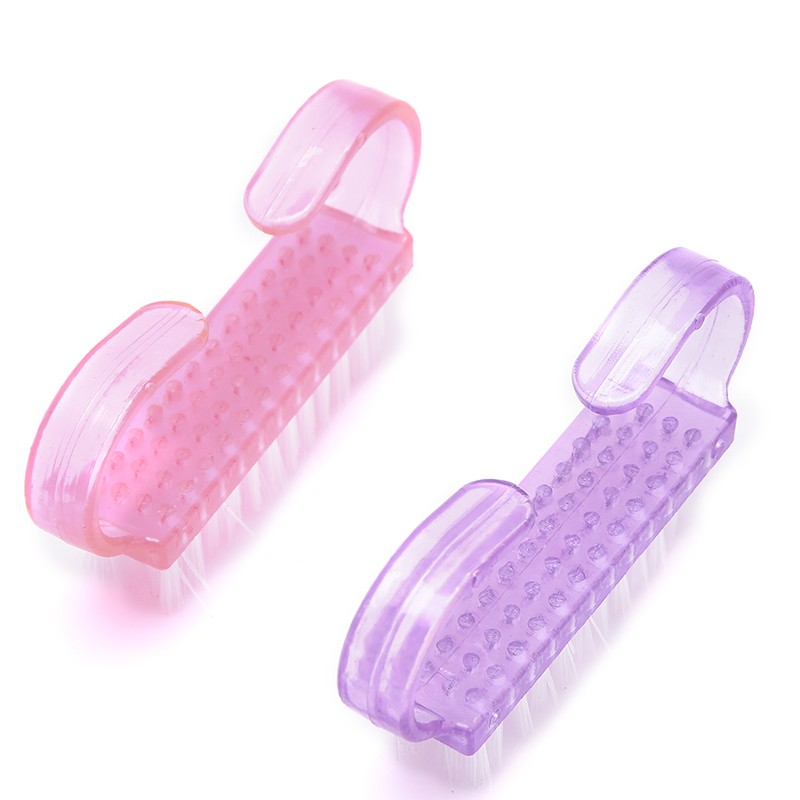 Plastic nail art small manicure pedicure brushes finger nail care dust clea.t2