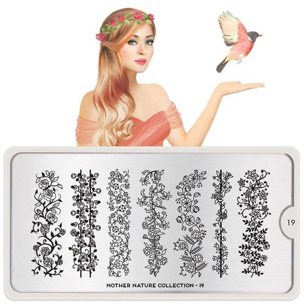 MoYou London Nail Stamping Plate – Mother Nature Collection 19