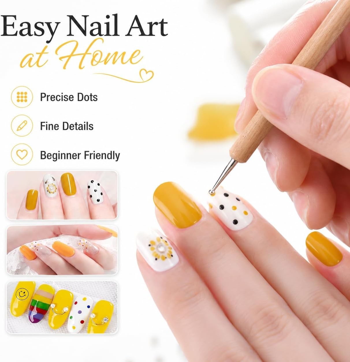 Precision Dotting Tools Kit – 10 Styluses for Rock Painting, Clay, and Mandalas