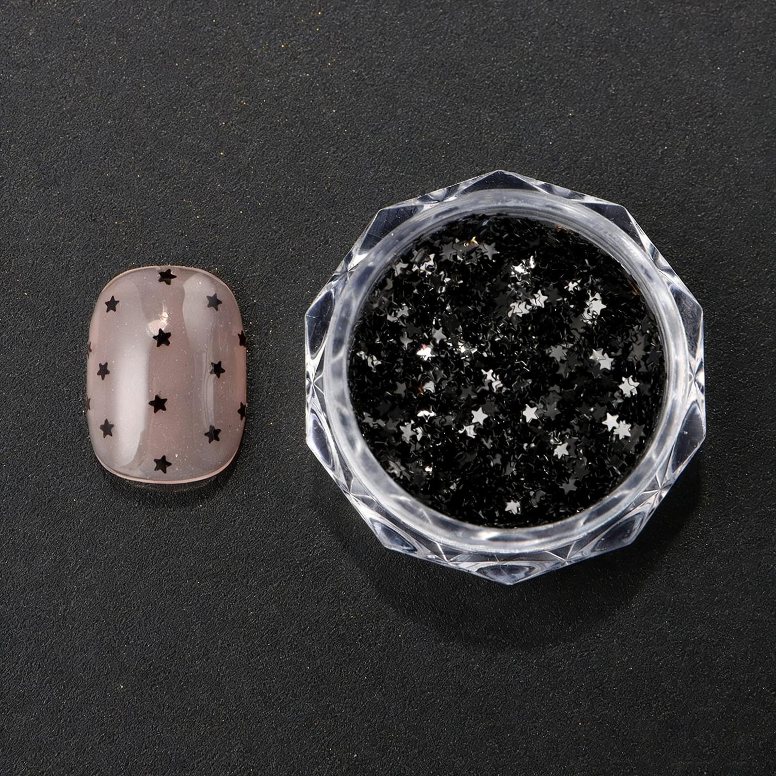 3-Color Five-Point Star Sequins, Chunky Glitter Set for Trendy Nail Decor Crafts