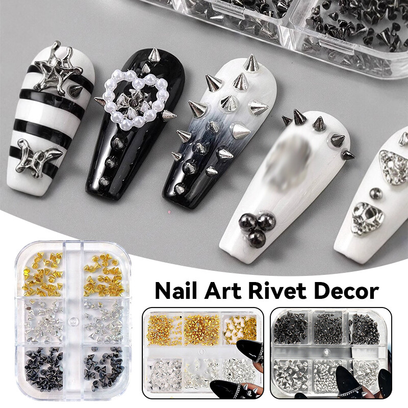 Nail Art Rivet Decor Punk Manicure Spikes Metal Studs Decor Charms Nail DIY