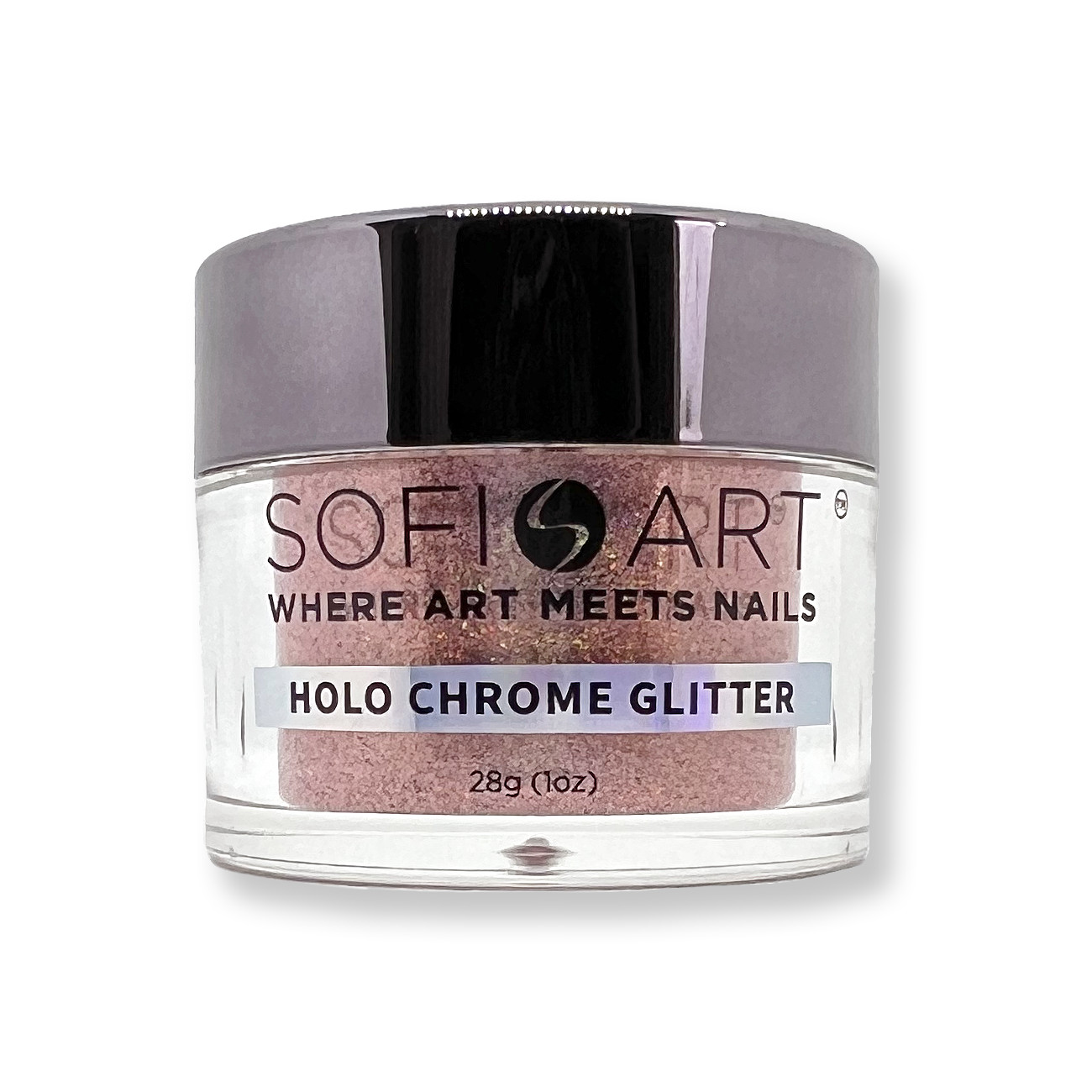 Sofi-Art Holographic Chrome Nail Glitter – Red Orange #GLS017 – 1 oz