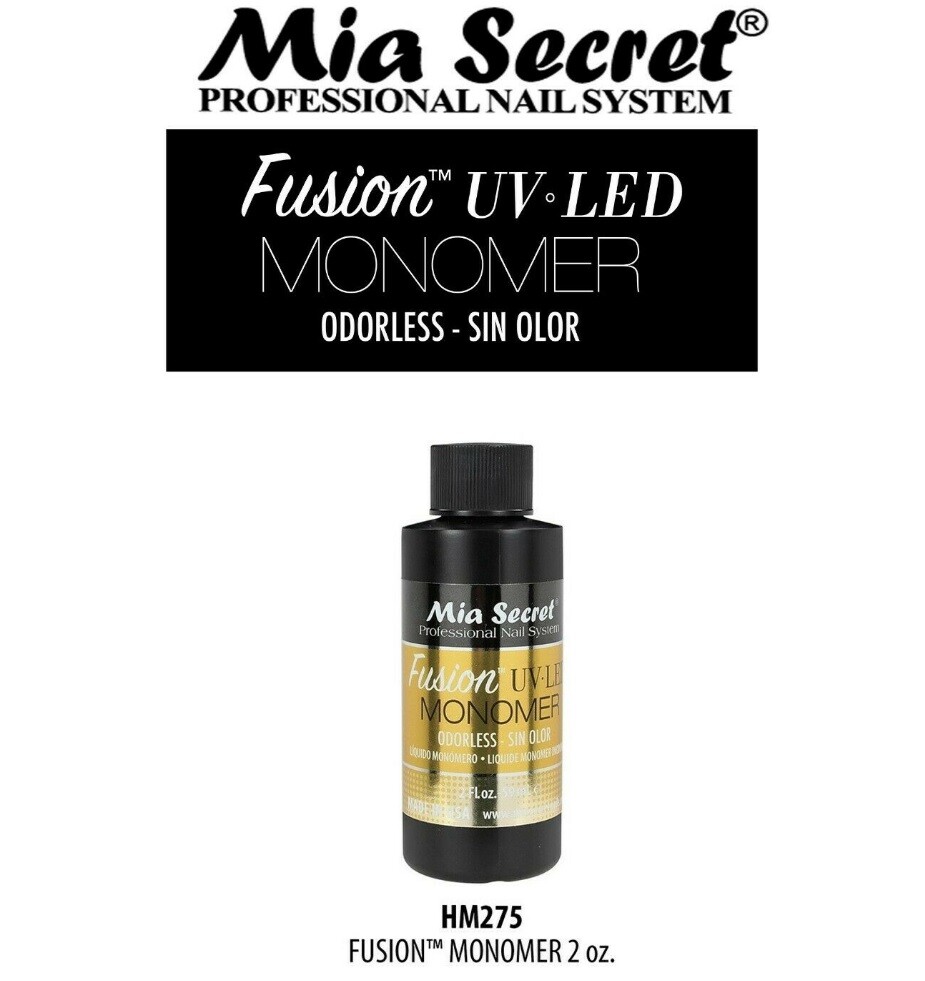 Mia Secret Fusion UV-LED Monomer – Odorless Sin Olor – HM275 (2oz / 59ml)