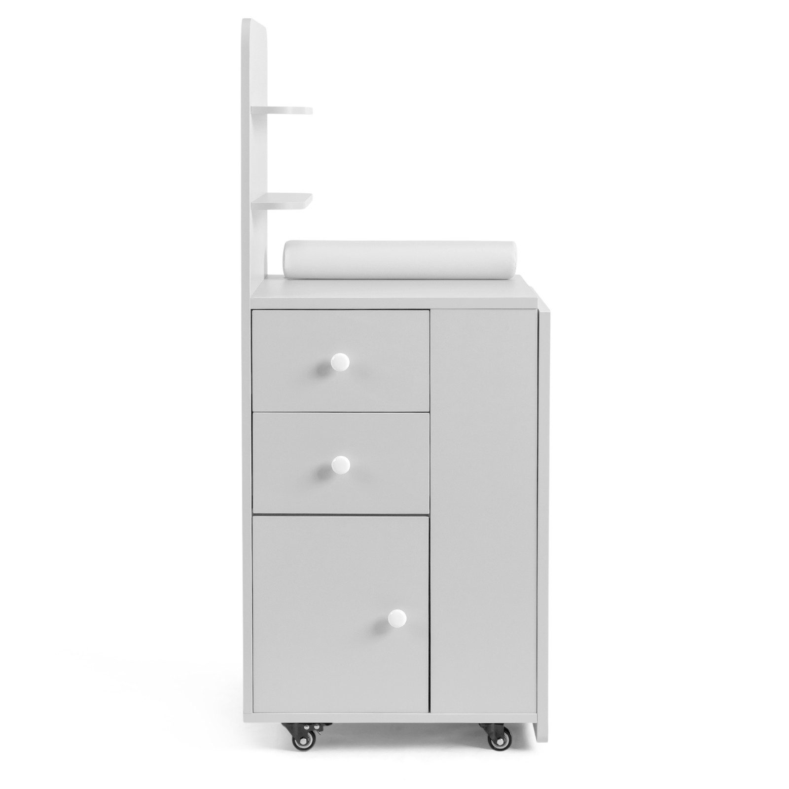 All-in-One Foldable Nail Table with Electric Dust Collector, Cabinet, Wrist Rest