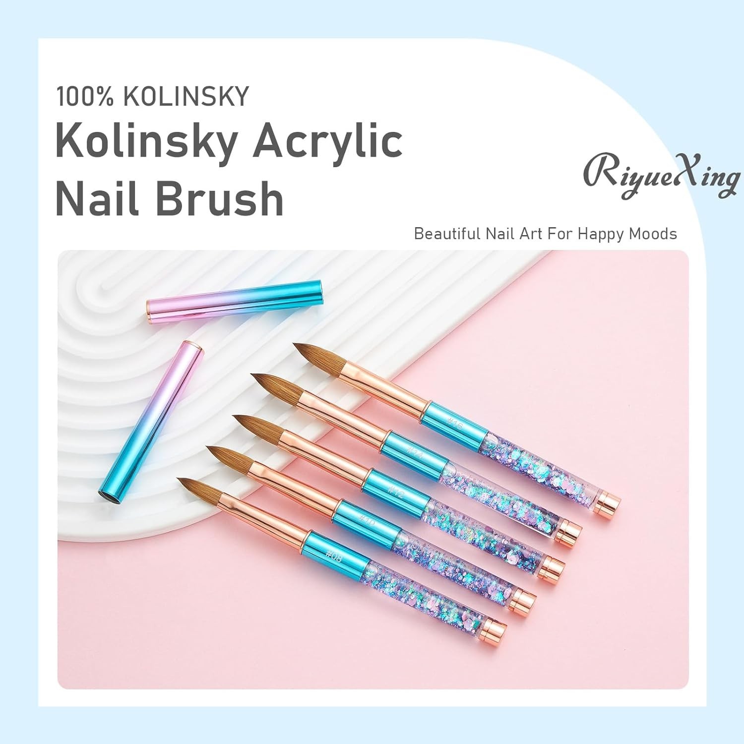 Pinceles Para Acrilico 100% Kolinsky Cepillo De Acrílico Profesional Para Uñas
