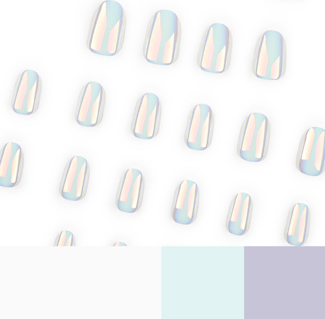 24pcs Coated solid white press-on nails, short round shape