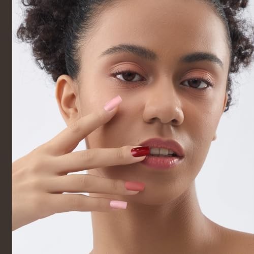 24 Colors 576 PCS Press On Nails, matte/glossy/glitter/french square nails