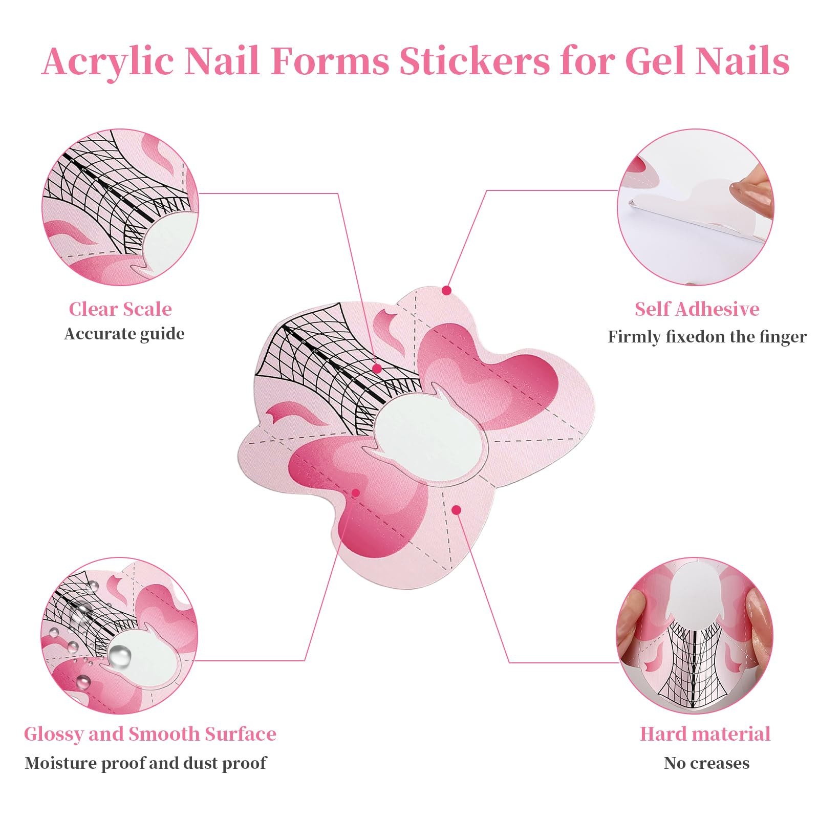 Nail Forms for Builder 100Pcs Nail Extension Stickers for Acrylic