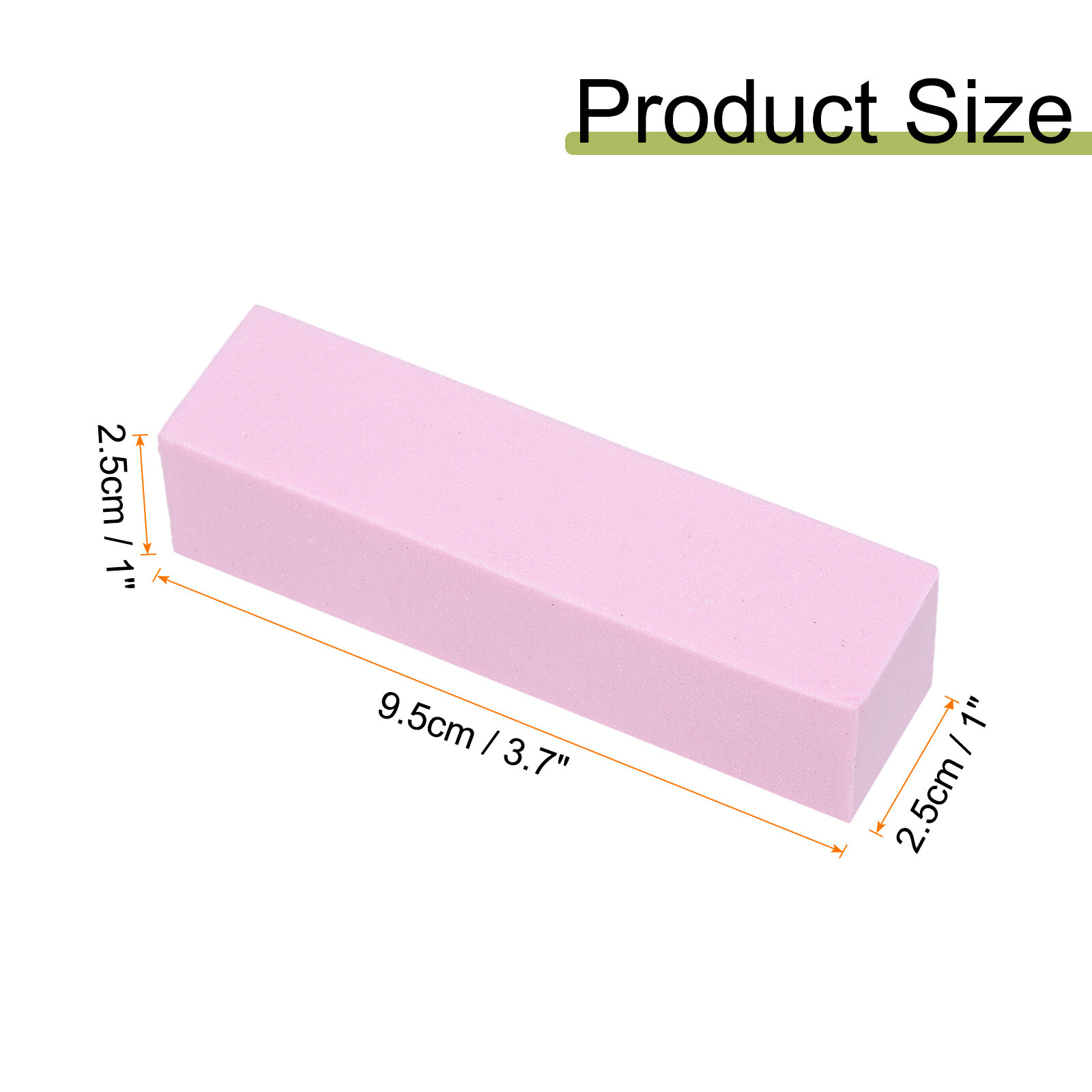 10pcs Nail Buffer Block 120 Grit Nail File for Nail Polishing Buffing, Pink