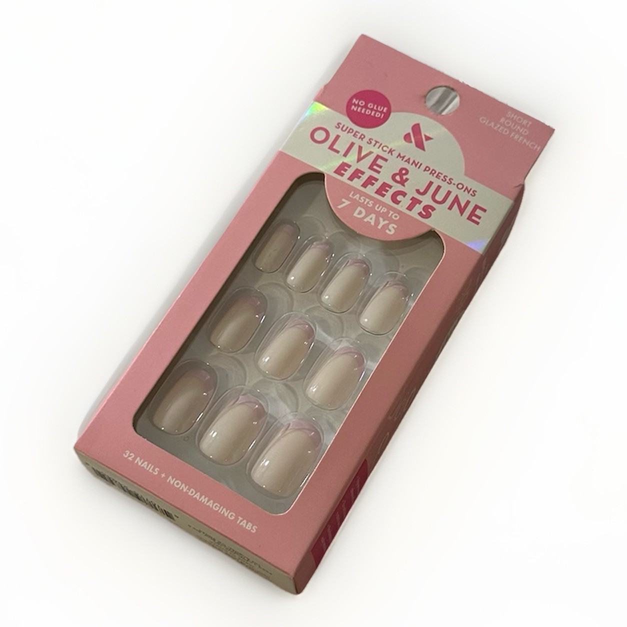 Olive & June Effects Nails Super Stick Mani Press Ons Short Round French New