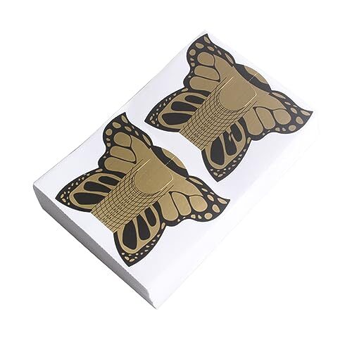 100pcs Nail Form Pro Butterfly Square Tips Nail Forms for C Curve A-100Pcs