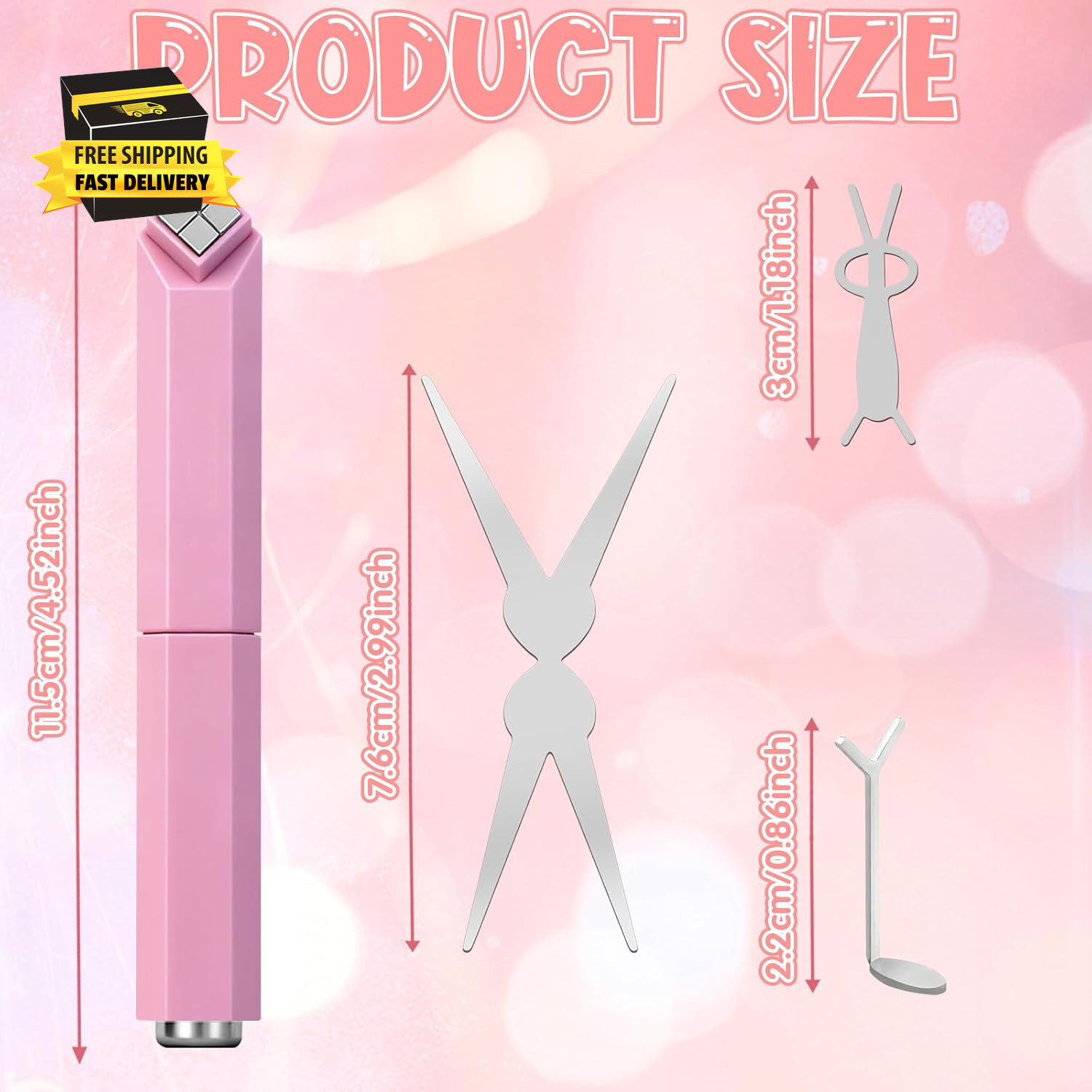 4Pcs Cat Eye Magnet Kit with 4-In-1 Pen & Design Stencils: Cat Eye Nail Polish M