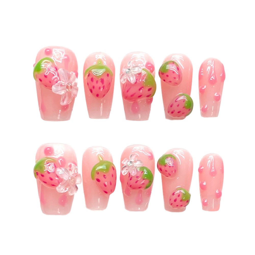 Handcrafted Press-on Nails 10-Piece Set for Professional Nail Art Salon Quality