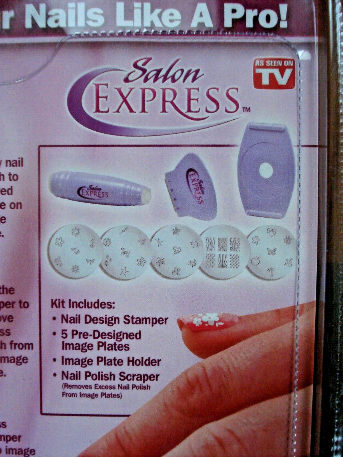 AWESOME 2012 Salon Express Nail Art Stamping Kit AS SEEN ON TV NEW! SEALED!