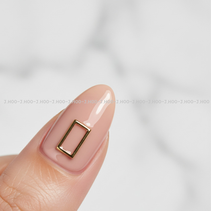 Easy Curve Rectangle Frame Metal Nail Charms Thin Flexible Nail Art 100pcs