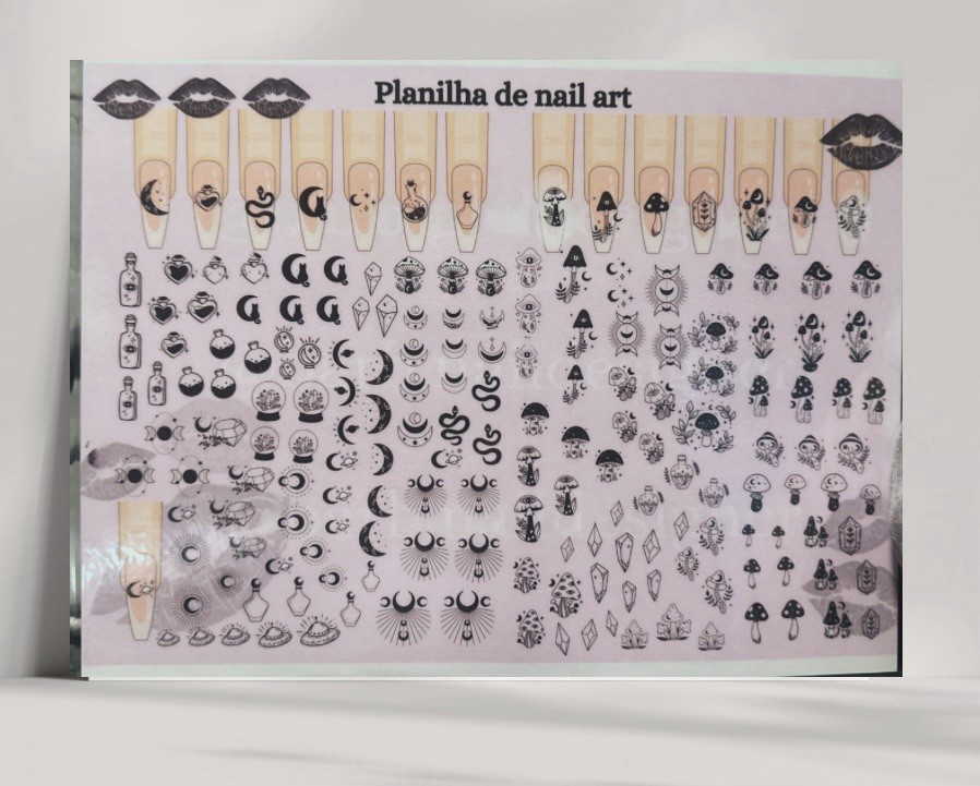 Maniology Monster Kawaii Emoji Nail Practice Hand Paint Art Sheet Gel Nail Art