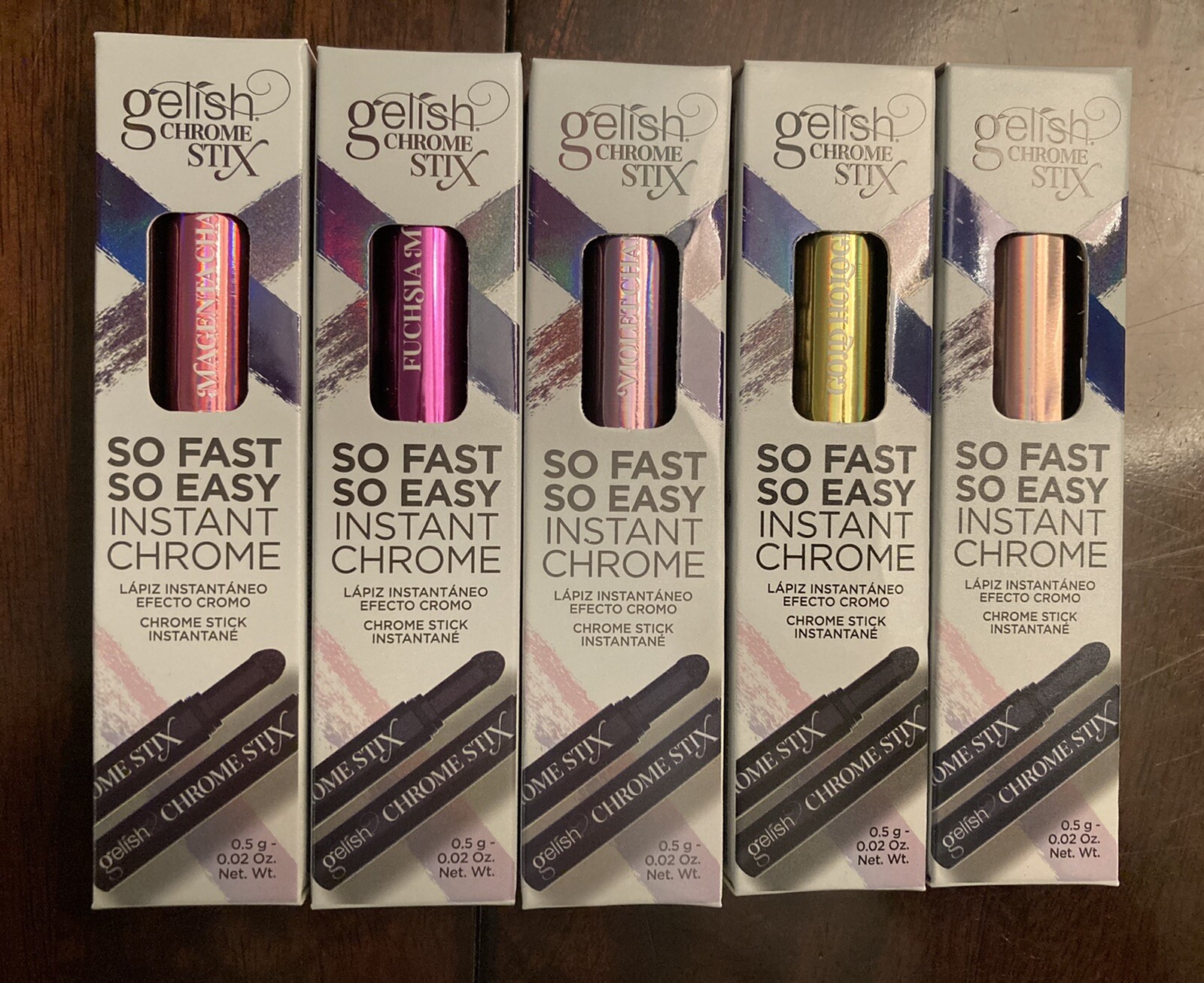 Gelish Chrome Stix Gold Holographic 0.17 oz #1168196