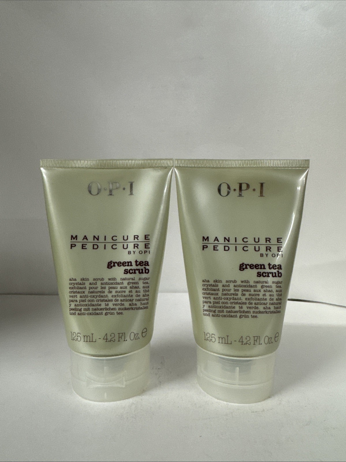 2 Pack — OPI Manicure Pedicure Green tea scrub 4.2 oz