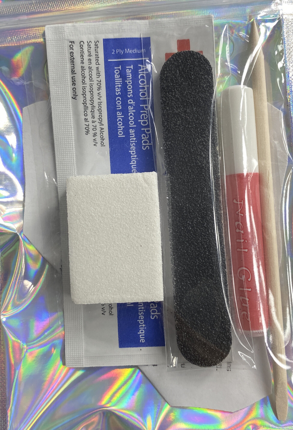 🎀 CUSTOM Hard Gel Press On False Nails French ZEBRA 10p Set SHORT DUCK W Kit