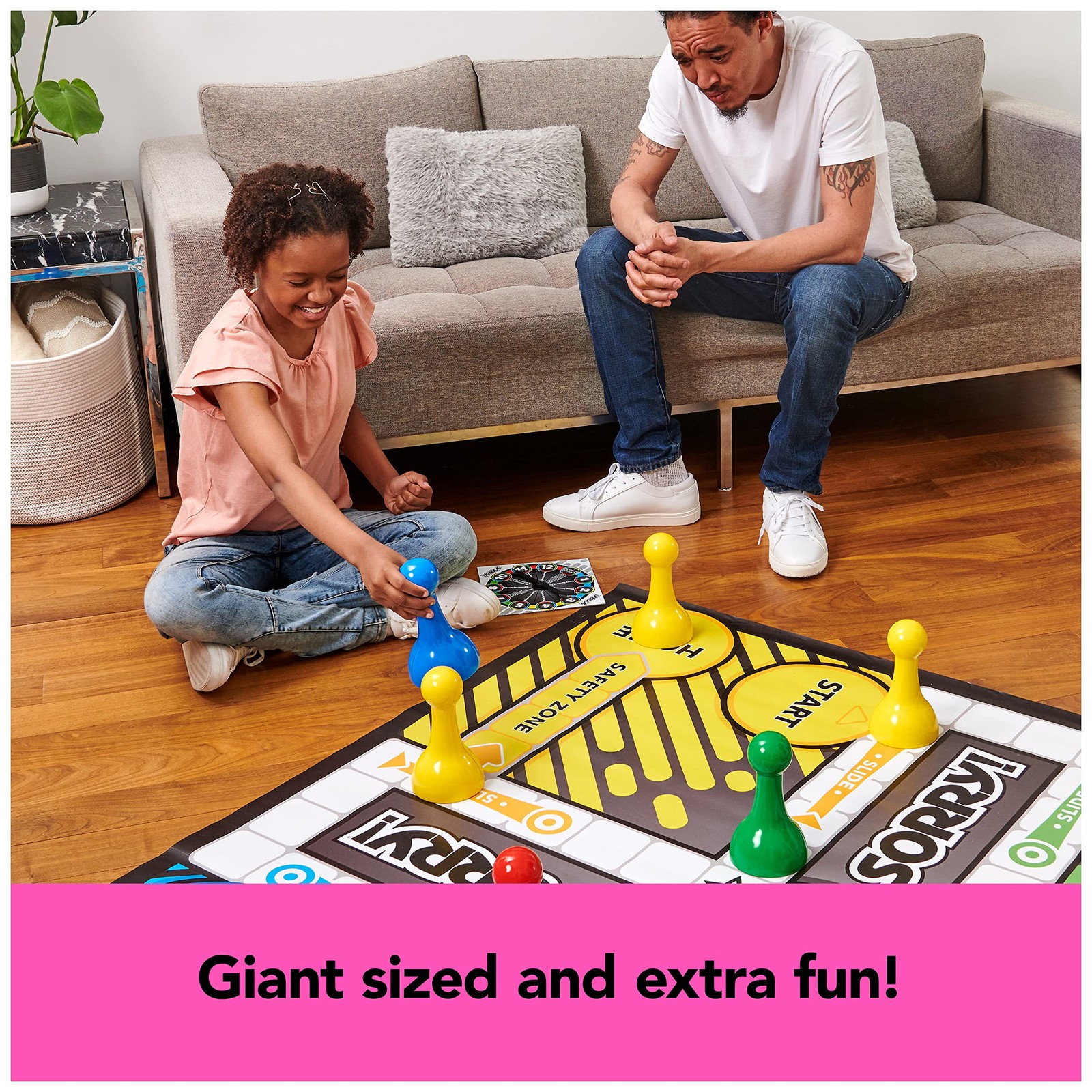 Giant Sorry Classic Family Board Game Indoor Outdoor One Size, Sorry!