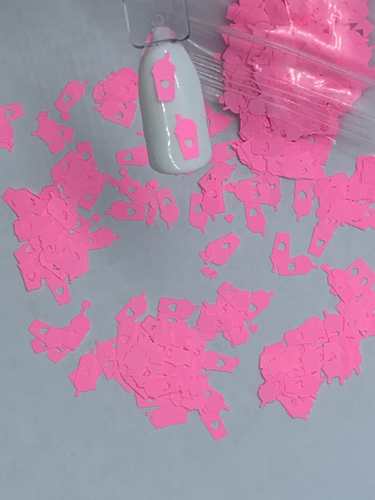 Hot Pink Coffee/Tumbler Cup Nail Glitter | 1 TSP | Gel Nail Art & Acrylic