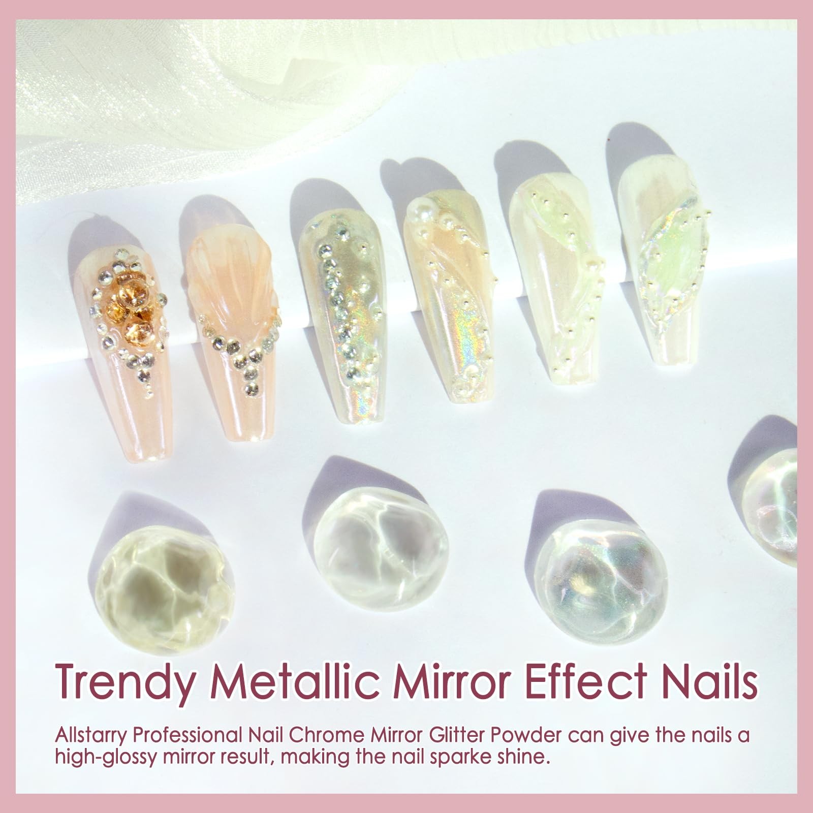 Allstarry Chrome Nail Powder A-Moonlight Mermaid