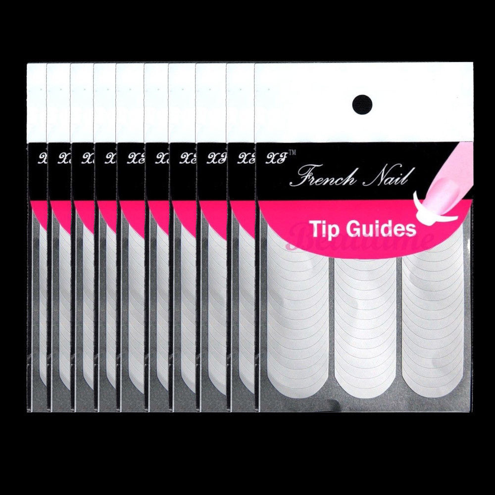 New French Manicure Nail Art Tips Form Guide Sticker Polish DIY #2