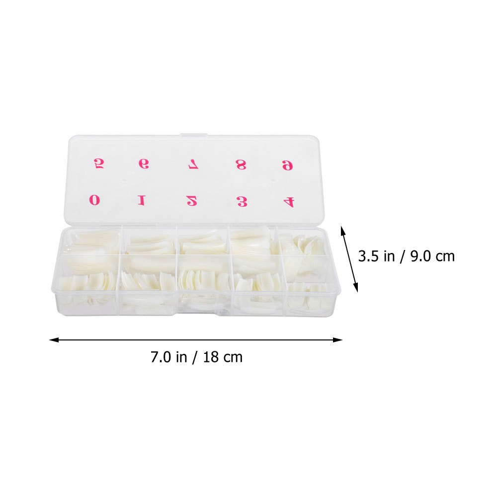 1000Pcs Reusable ABS Artificial Nail Tips Coffin Shape for Creative DIY
