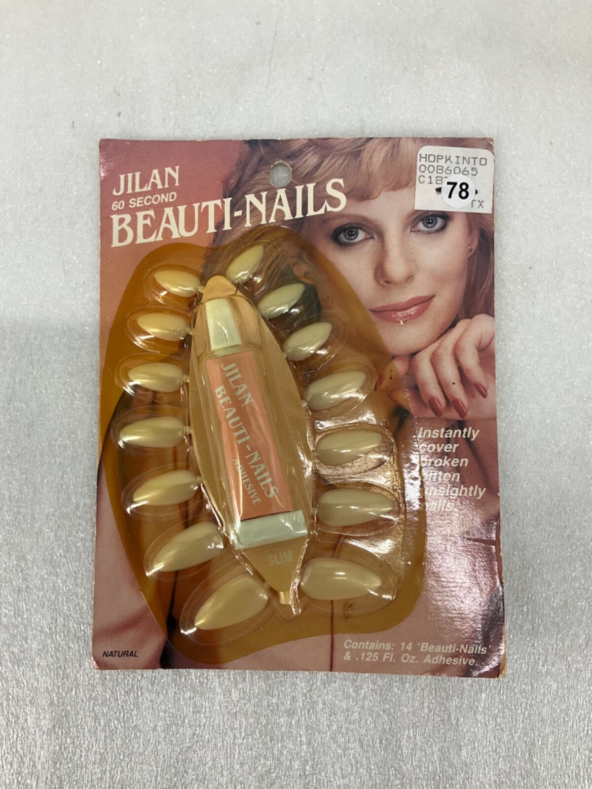 NOS Jilan 60 Second Beauti-Nails with Adhesive Natural #106