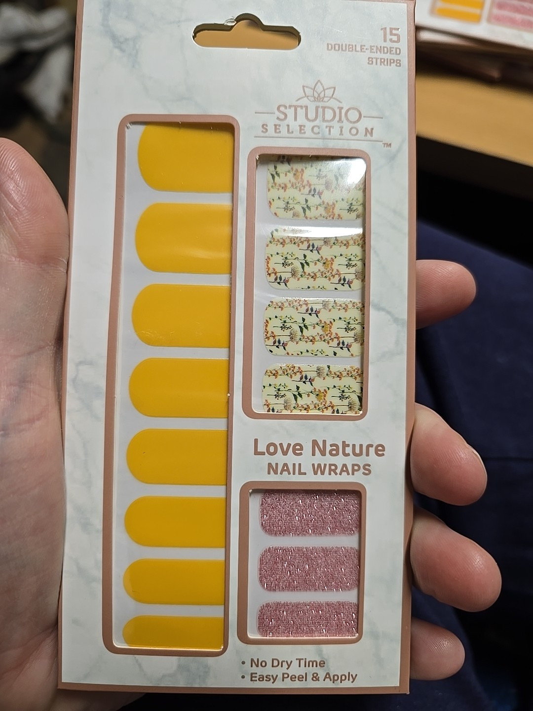 Studio Selection Nail Wraps – Love Nature 15 Double Ended Strips New Sealed