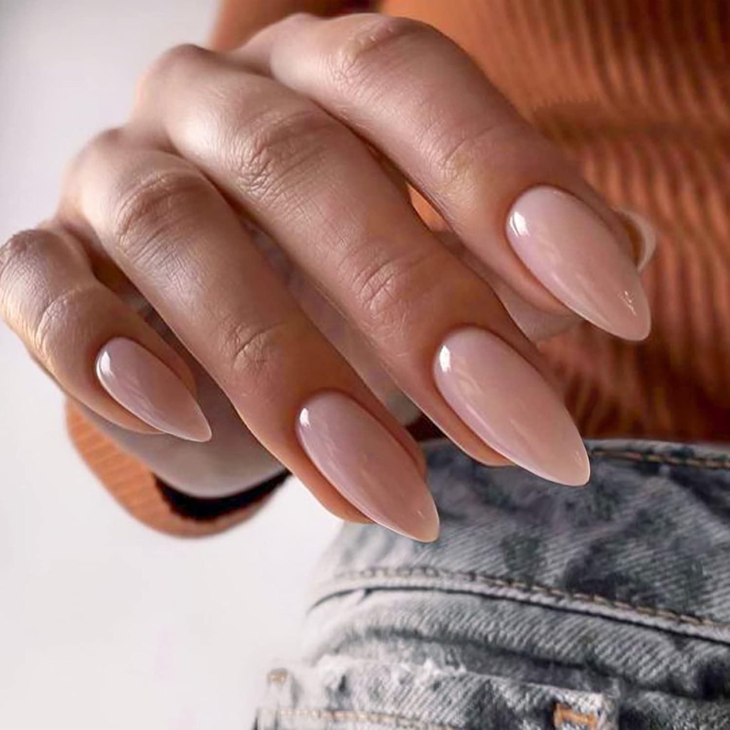 Gorgeous Almond-Shaped Acrylic Press On Nails – Easy Application & Removal