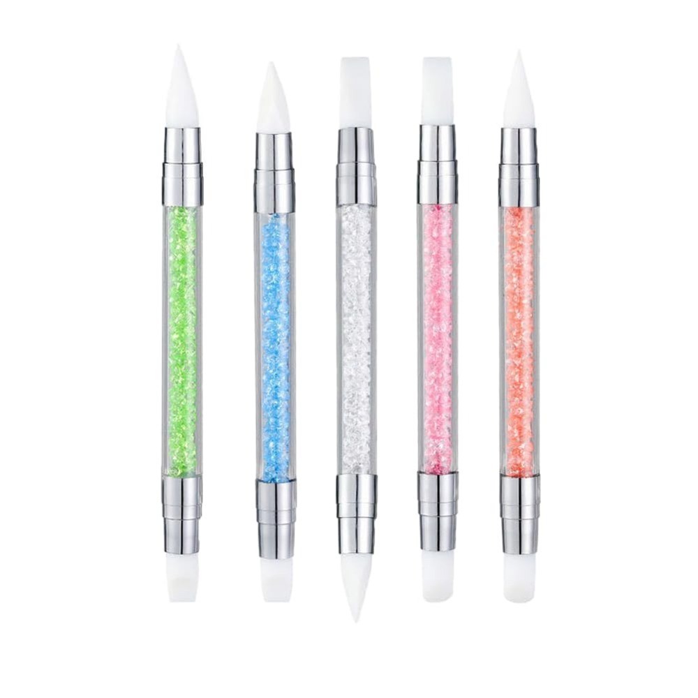 Tipped Silicone Nail Art Pen for Acrylic Resin Design Foil Carving Drawing