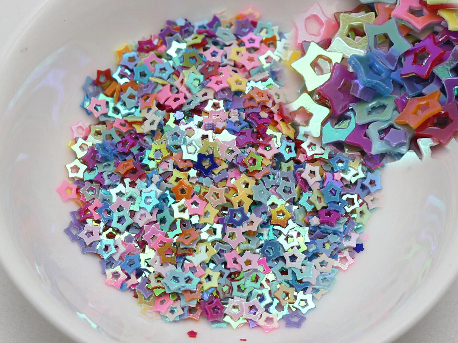 250 Gram Mixed Color Hollow Star Sequins Loose Tiny 3mm Nail Art Tips Crafts