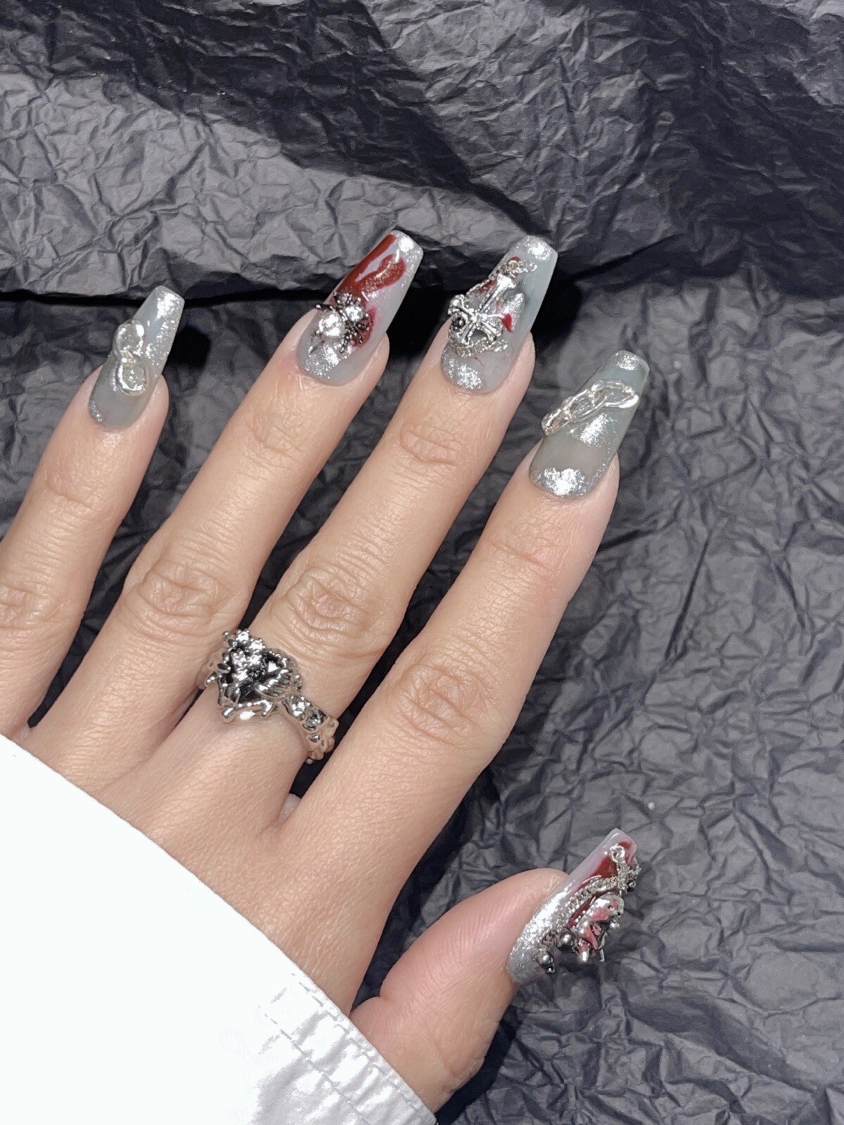 🔥CUSTOM Gel Press On False Nails set /Handmade size：M