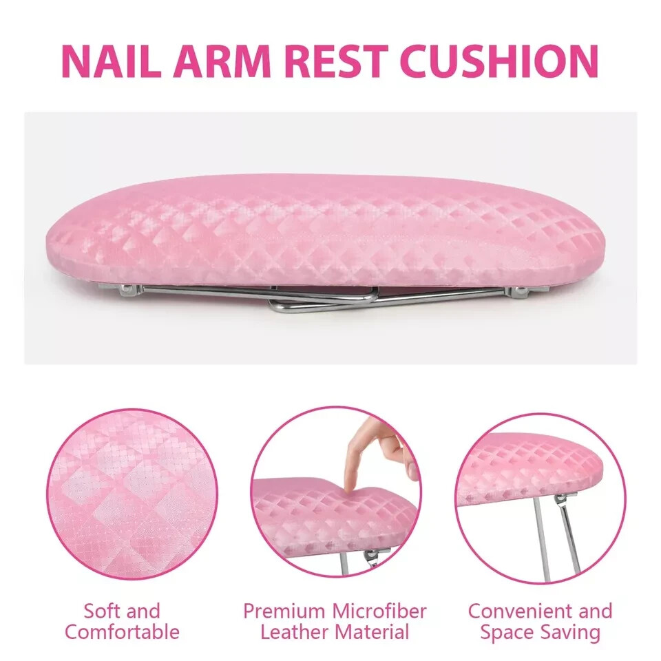 Nail Arm Rest Microfiber Leather Manicure Hand Pillow Professional Nail Rest Cu