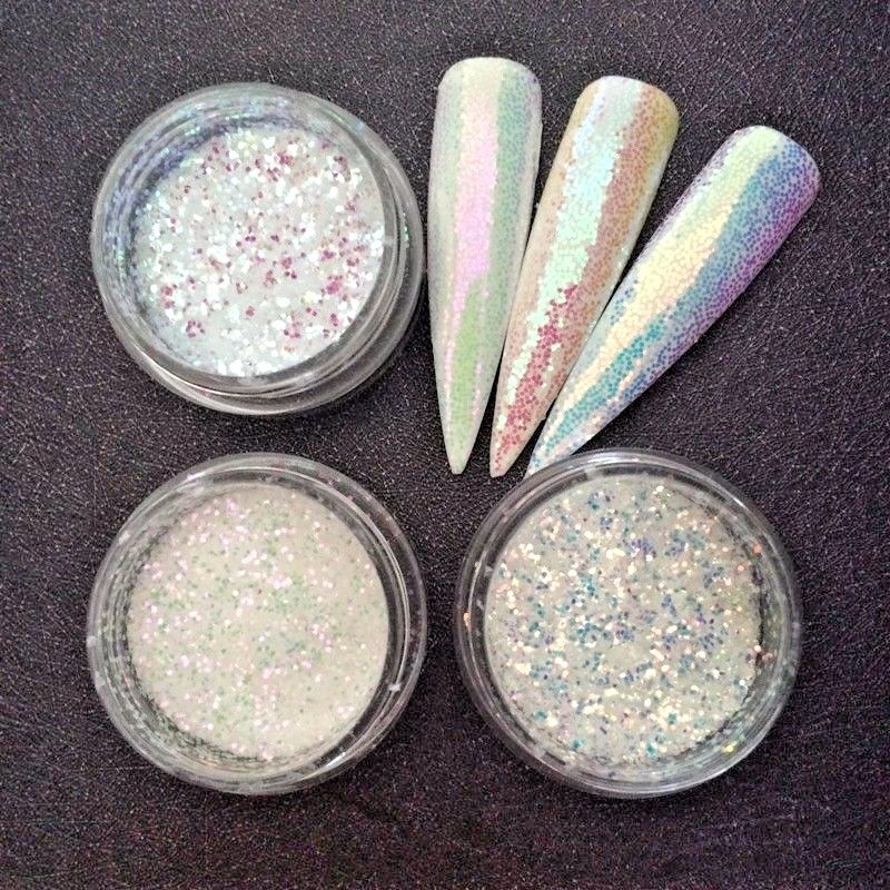 AURORA Chameleon Unicorn Nail Glitter Sequins AB Colours Paillette Mermaid Nail