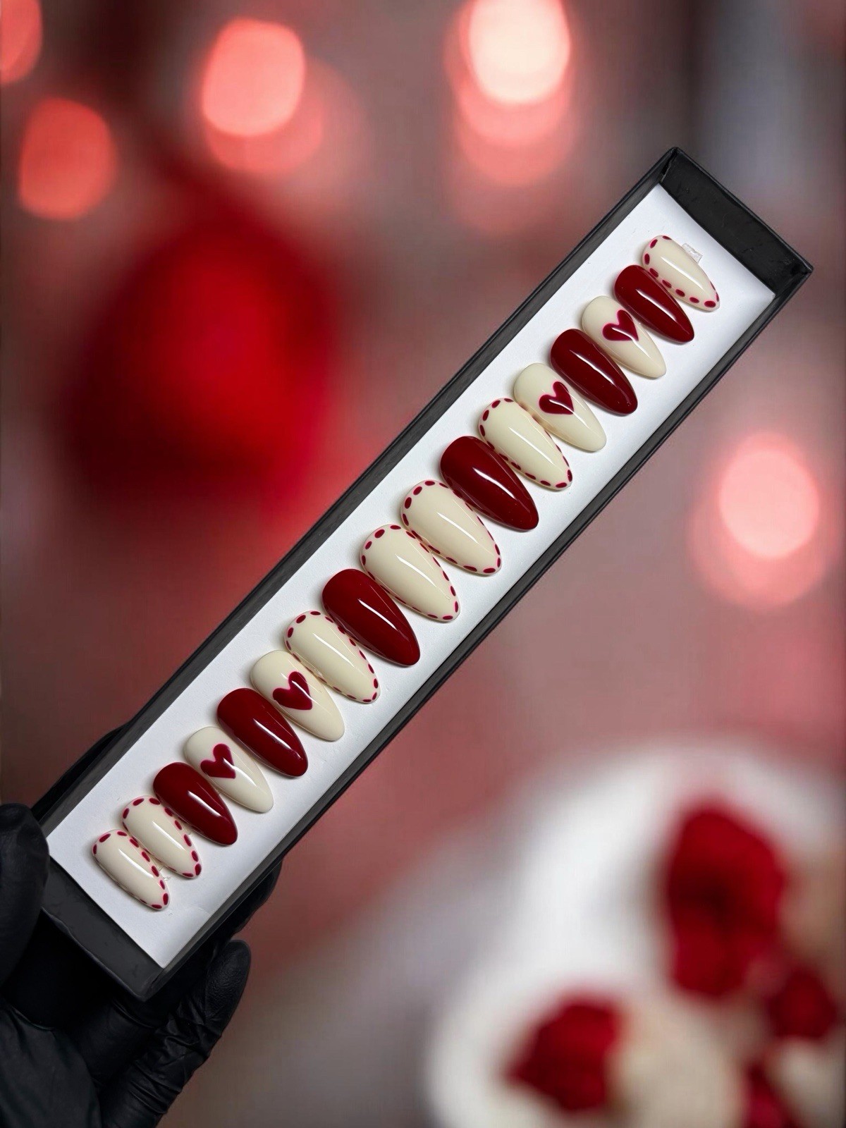Handmade Sealed With Love Valentine Press-On Nail Set (Prep Kit Included)
