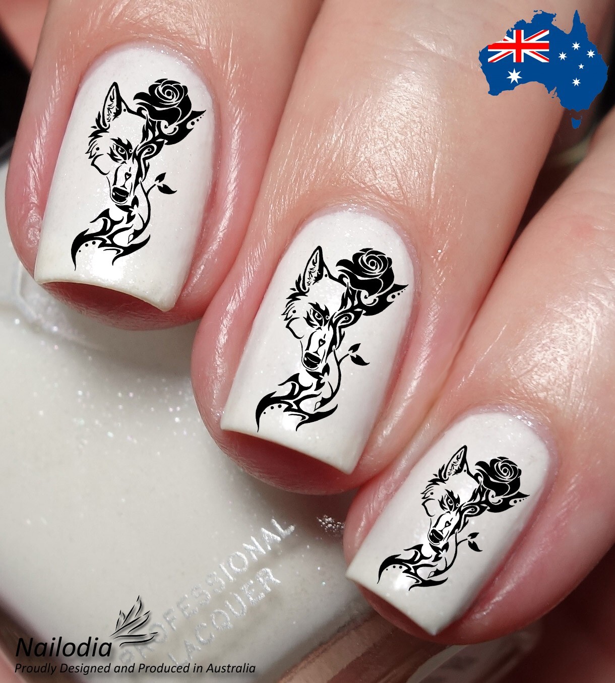 Wolf Tribal Nail Art Decal Sticker Water Transfer Slider