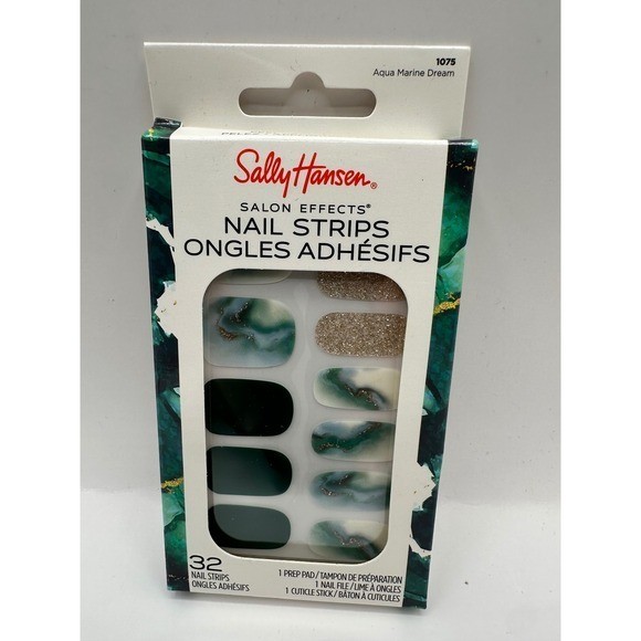 Sally Hansen Salon Effects Nail Strips Lot of 5 sets- 32 Count, Easy Application