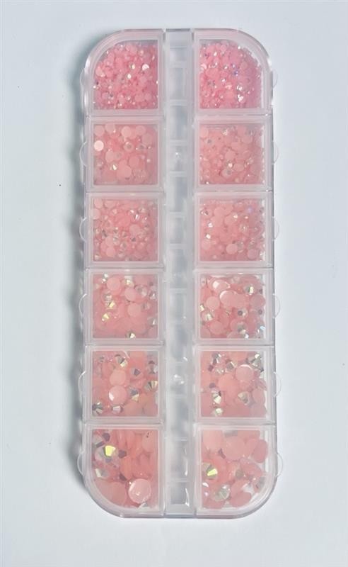 Multicolor Resin Rhinestones Flat Back Round Jewelry Crafting Gems Multipack Kit
