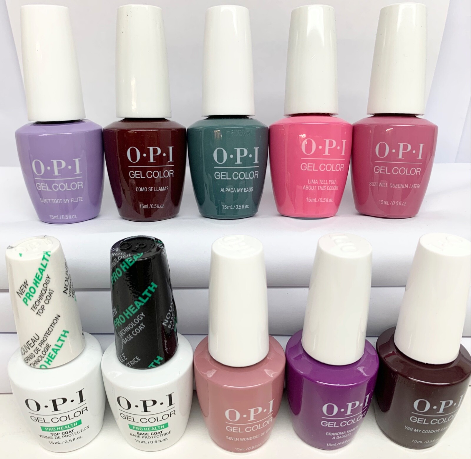 Gelcolor Soak-off Nail Polish PERU Collection – Pick Any Color/Base/Top .5oz