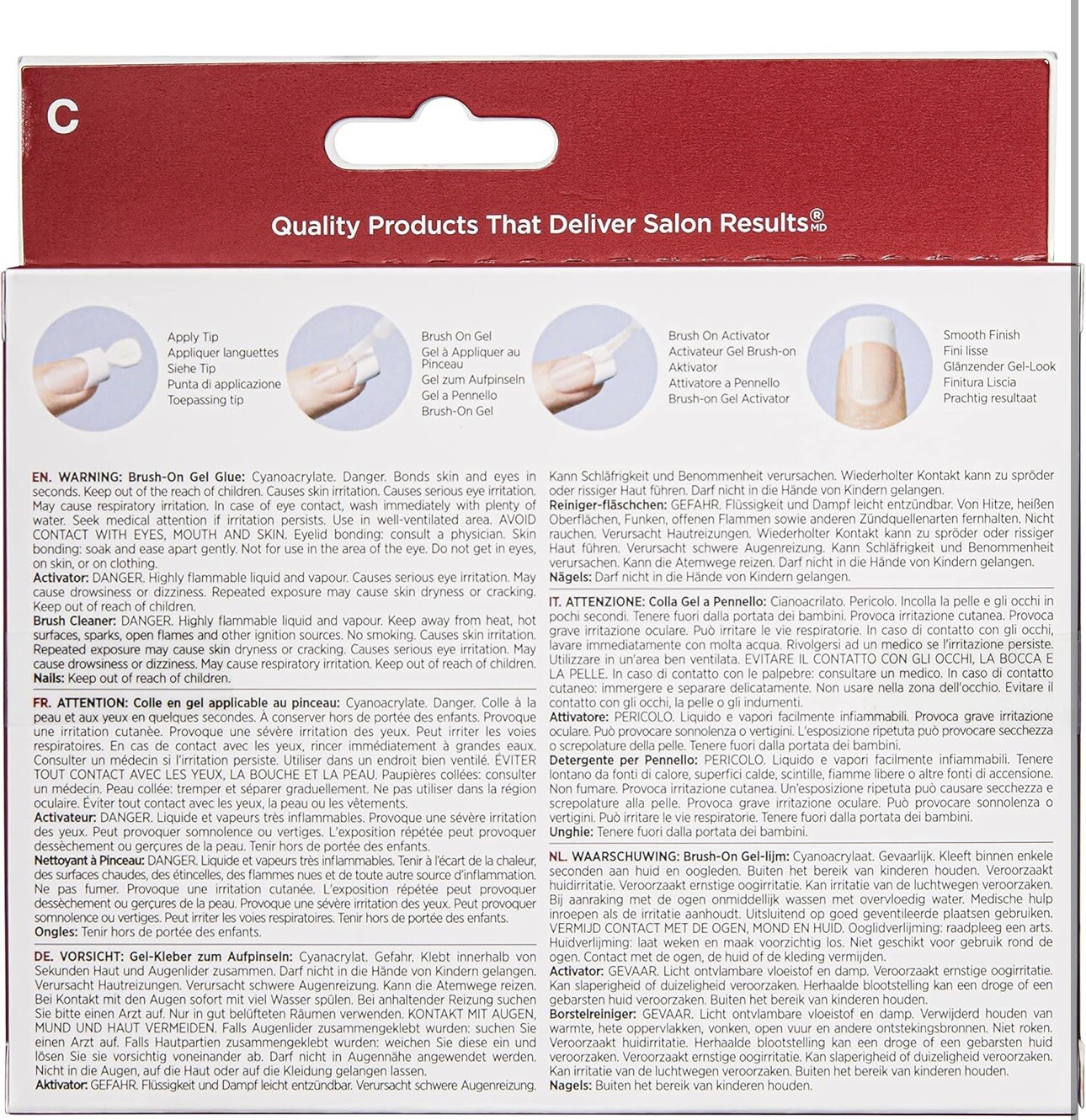 KISS Brush-On Gel Nail Kit Gel – French-Nude French & DIY Color Looks NIB