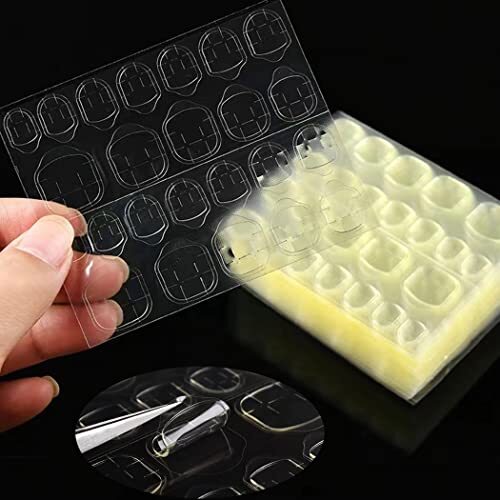 20 Sheets Nail Adhesive Tabs Double Sided Nail Glue Sticker for False Nails