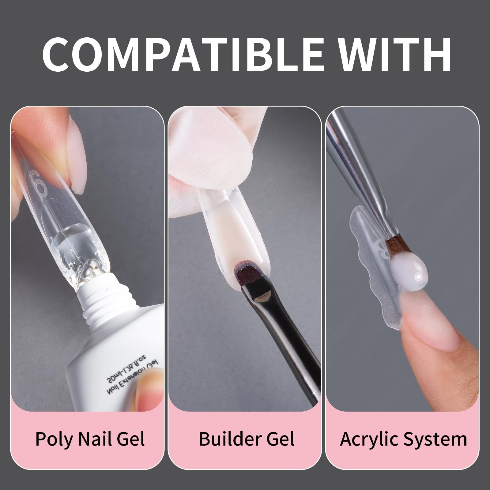 Dual Nail Forms for Gel Extensions – 280 PCS Reusable Almond Molds, DIY Salon Us